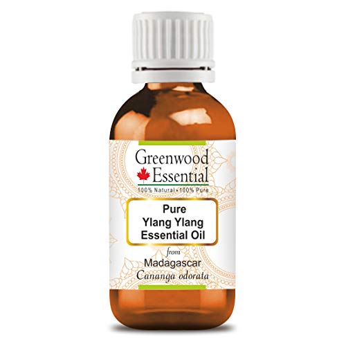 Greenwood Essential - Aceite esencial de ylang-ylang (Cananga odorata) de calidad prémium y grado terapéutico para aromaterapia y el cuidado de la piel y el cabello, 15 ml