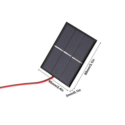 GTIWUNG Juego de 4 Piezas 1.5V 0.65W 60X80mm Micro Mini Células de Panel Solar para Energía de Energía Solar, Hogar DIY, Proyectos Científicos - Juguetes - Cargador de Batería