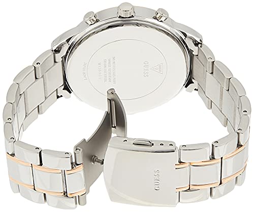 GUESS Reloj analógico para Hombre. de Cuarzo con Correa en Acero Inoxidable W1309G4