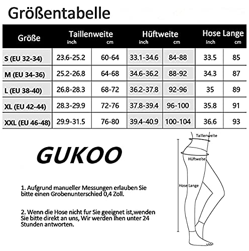 GUKOO Leggins Push Up Deportivos AnticelulíTicos PantalóN Gym Deportivas Mallas Mujer