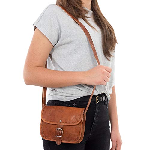 Gusti bolso nature - bolso bandolera de piel pequeno bolso vintage (XS)