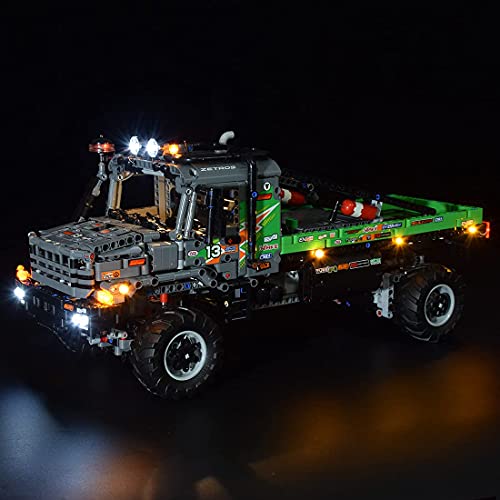 GXQRHQ Juego de iluminación LED para Lego 42129, luz de Bricolaje Compatible con camión Todoterreno Lego 4x4 Mercedes-Benz Zetros (Modelo Lego no Incluido)