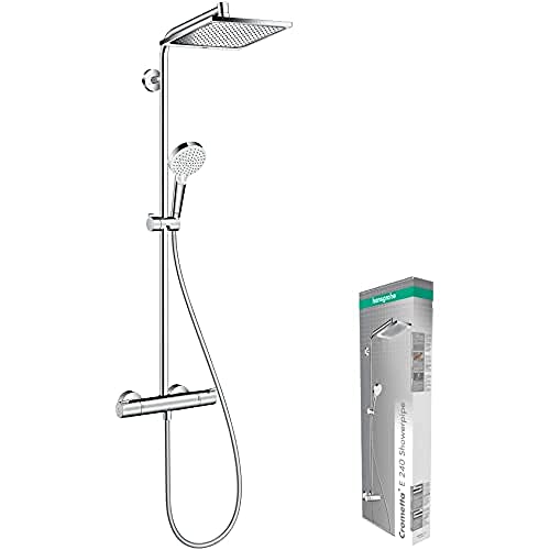 Hansgrohe 27271000 Crometta E 240 Sistema de ducha, 2 tipos de chorro, Cromo, 240 mm