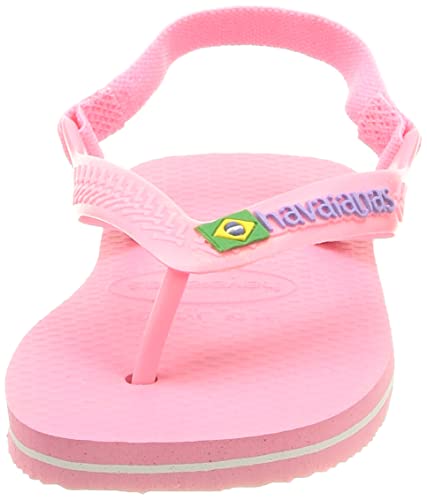 Havaianas Brasil Logo II, Chanclas, para Unisex niños, Rosa De Cristal, 21 EU