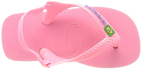 Havaianas Brasil Logo II, Chanclas, para Unisex niños, Rosa De Cristal, 21 EU