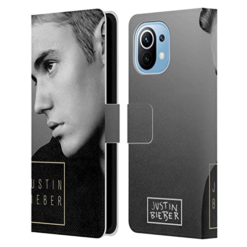 Head Case Designs Licenciado Oficialmente Justin Bieber Espejado en Blanco y Negro Propósito B&N Carcasa de Cuero Tipo Libro Compatible con Xiaomi Mi 11