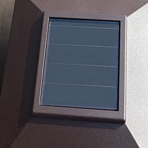 HEITIGN Luz Solar de Tapas de Postes, Lámpara de Columnas Al Aire Libre Lámparas de Valla Cuadrada Led Solares Impermeables, Lámpara de Pared Decorativa Lámpara Cabeza Columna Jardín, Blanco