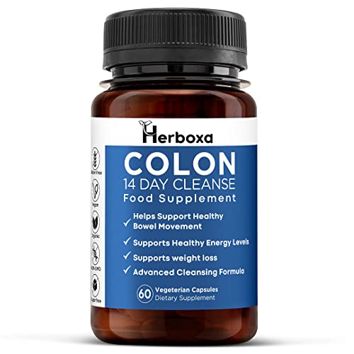 Herboxa Colon 14 Day Cleanse - Tratamiento de limpieza intestinal de 14 días - una fórmula de limpieza avanzada que ayuda a tu sistema digestivo a un reinicio fresco y saludable.