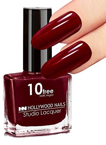 HN Hollywood nails 10 esmaltes de uñas libres (rojo sangre).