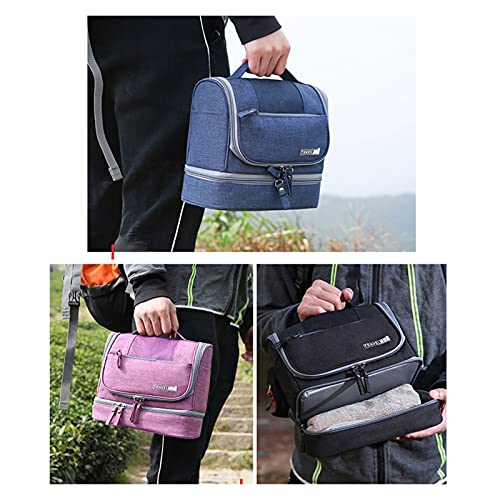 Hombres Impermeables Colgando Bolsa de Maquillaje Oxford Organizador de Viaje Bolsa cosmética para Las Mujeres Necesarios Maquillaje Caso Lavado Bolso de Aseo (Color : Gray)