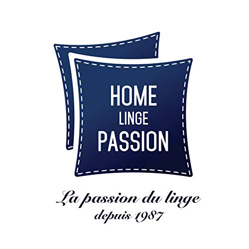 Home Linge Passion, Funda nórdica de 3 Piezas, 100% algodón, 57 Hilos, 2 Personas, 220 x 240 cm, CREVECOEUR HP62689, Azul y Blanco