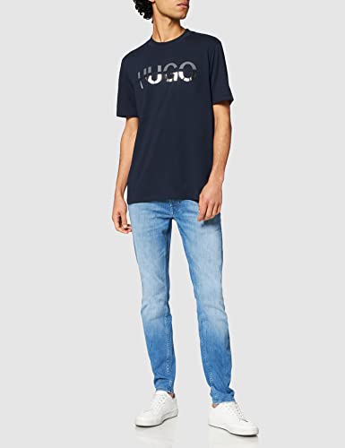 HUGO Denghis Camiseta, Dark Blue 405, L para Hombre