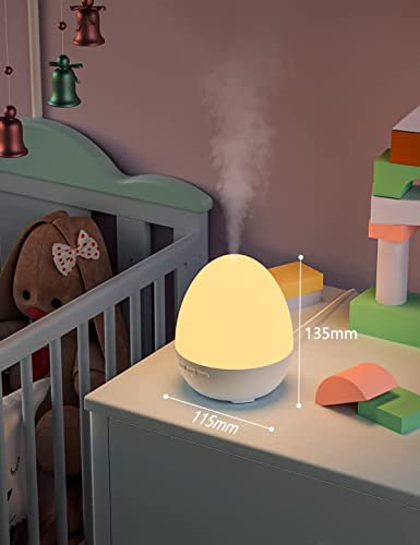 Humidificador Aceites Esenciales 150ml, Etersky Mini Difusor Humidificador Bebes con Luz LED, Humidificador de Aromas Ultrasónico para Niños Dormitorio Oficina