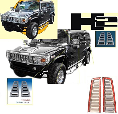 Hummer H2 H2 H 2 Chrome conductos Traseros Lonas Cubierta Exterior ABS moldura Set 2006 2007 2008 2009