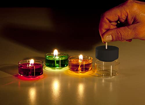 Hyoola Velas de Té Perfumadas – Velas Candelitas en Vaso Transparente – Velas Aromáticas de Color Negro - 6 Horas de Combustión - Pack de 15 – Hechas en Europa