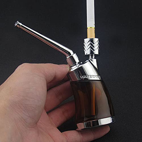 IKAAR Pipas de tabaco para fumar con cachimba de agua para cigarrillos, manguera de pipas de fumar mini portátil para interior y exterior