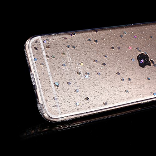 ikasus® - Carcasa para iPhone 6S Plus/6S de 5.5 pulgadas/13,9 cm (silicona, diseño con estrellas brillantes, grosor ultra fino), compatible con iPhone 6 Plus iPhone 6