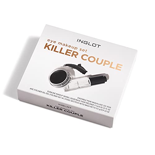 INGLOT - Set de delineado Killer Couple - Delineador gel AMC 77 + Duraline - Cosmetica vegana - Crueltyfree