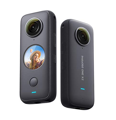 Insta360 One X2 Cámara de acción de 360 Grados Kit Premium Incluye Palo Invisible para Selfie + Tapa de Lente