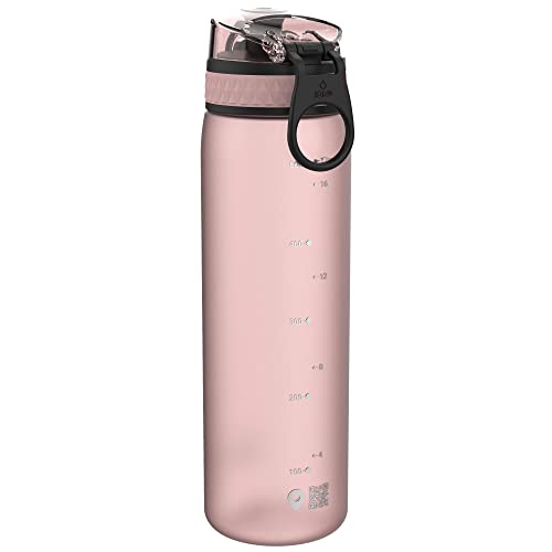 Ion8 Botella Agua, Sin Fugas, Sin BPA, 500ml, Rosa