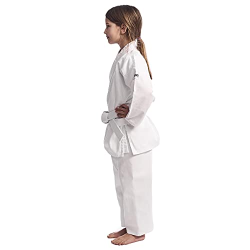 Ippon Gear Club de Karate Gi para niños Traje, Unisex Juvenil, Blanco, 100