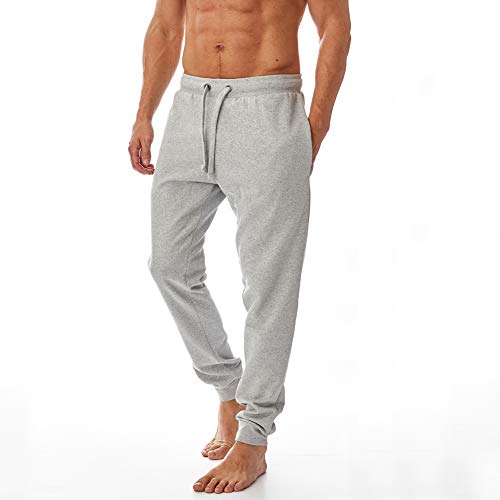 Iron Mountain IMPNT206 para hombre regenerado Hilados Eco Friendly anti Pil flexible cómodo Jog Sweat Pant para pantalones, gris claro marl, Grande