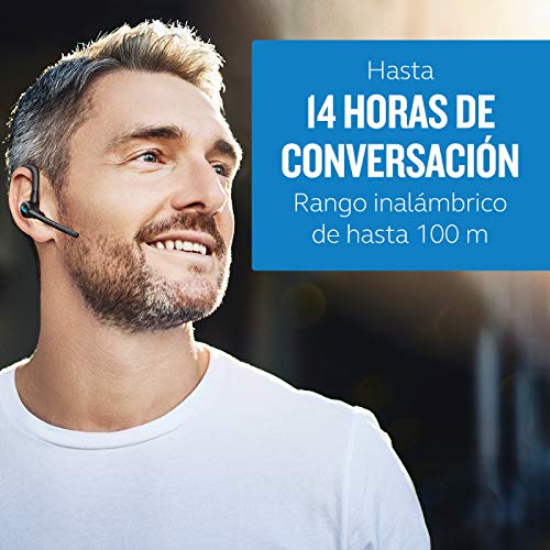 Jabra BlueParrott M300-XT Auricular Bluetooth Monoaural ligero con Cancelación de Ruido para teléfonos móviles, 14 horas de conversación - Negro