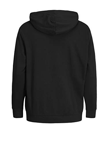 Jack & Jones Jjeholmen Sweat Zip Hood Noos Sudadera con Capucha, Negro (Black), S para Hombre