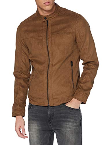 Jack & Jones Jjewarner Noos Chaqueta de Piel sintética, coñac, L para Hombre