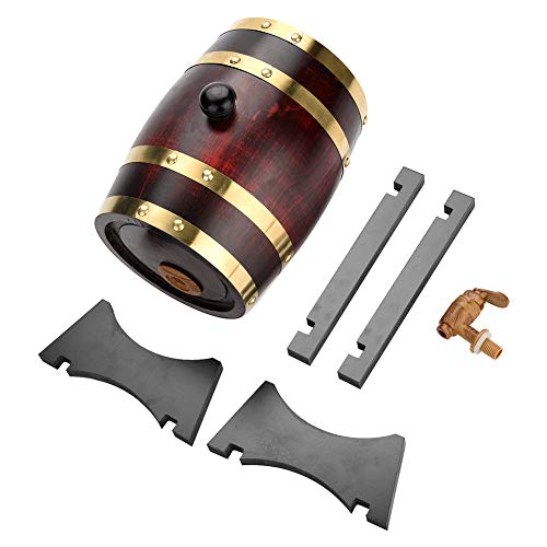 Jadeshay Oak Barrel - Barril Cerveza Wine Dispenser Grifo de vino de roble vintage para Bebidas de licores de Vino 1.5L / 3L / 5L (tamaño : 1.5L Red Wine)