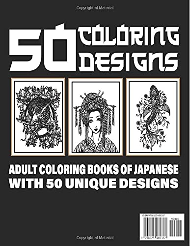 Japanese Coloring Book: Japan Adult Coloring Book Theme Such As Fuji, Woman, Castle, Animal Japanese Designs and More!