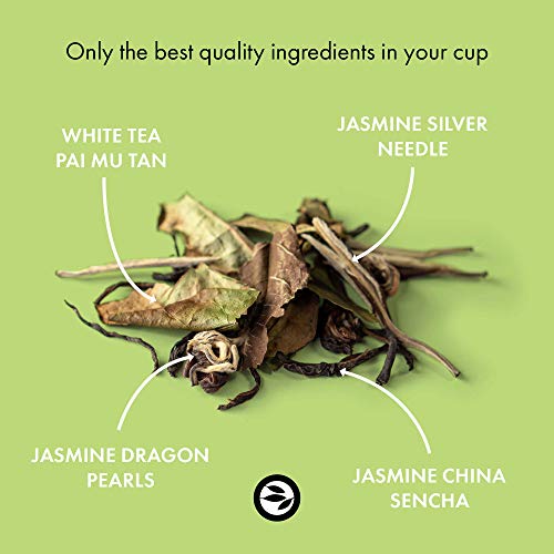 "Jasmin Imperial" Mezcla de Té Verde sabor Jazmín, Lata A Granel 100 Gramos - alveus Premium Teas