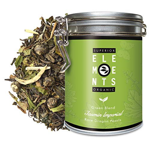 "Jasmin Imperial" Mezcla de Té Verde sabor Jazmín, Lata A Granel 100 Gramos - alveus Premium Teas