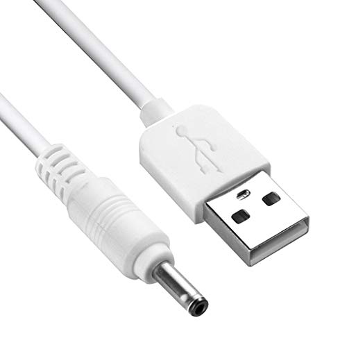 jiheousty Reemplazo de Cable de Carga USB a DC 3.5V para Foreo Luna/Luna 2 / Mini/Mini 2 / Go/Luxe Limpiador Facial Cable de Cargador USB 100CM