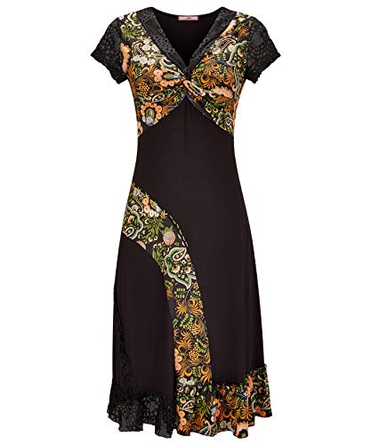 Joe Browns A Lovely Mix Dress Vestido, Negro (Black Multi), 36 para Mujer