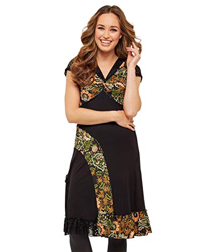 Joe Browns A Lovely Mix Dress Vestido, Negro (Black Multi), 36 para Mujer