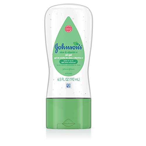 Johnson & Johnson 003296 Baby Gel Oil con Aloe & Vitamin E, 6.5 onzas