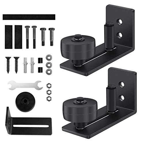 JOLIGAEA 2PCS Guía de Piso Ajustable para Puerta, 8 en 1 Guía de Suelo para Puerta Corredera, Guía Inferior de Acero al Carbono, Sistema Perfecto para Todas las Puertas Correderas