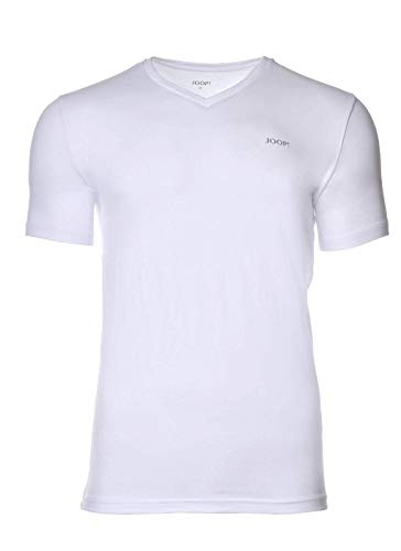 Joop! Camiseta Interior Hombre 2er Paquete - Camiseta,V-Neck,Media Manga, Fino Algodón Stretch - Blanco, XXL