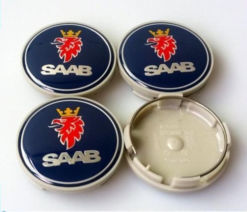Juego de tapas de 4 Saab Alloy – Rueda Hub Center Caps Saab 63 mm