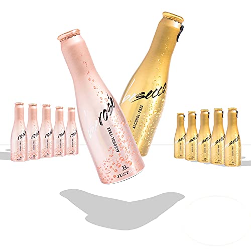 JUST BE BeSecco + BeRosé sin alcohol | vino blanco espumoso y vino rosado sin alcohol | piccolo frizzante, vino frizzante, vino espumoso sin alcohol, vino sin alcohol (12)