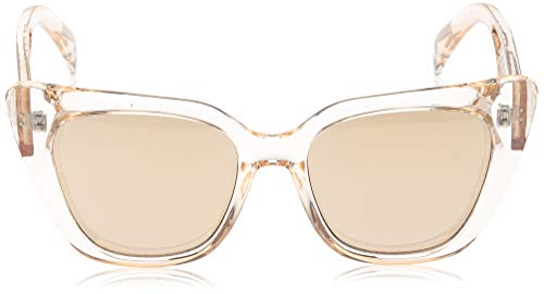 Just Cavalli JC782S-57G Gafas de Sol, Shiny Beige/Mirror Brown, 53 para Mujer