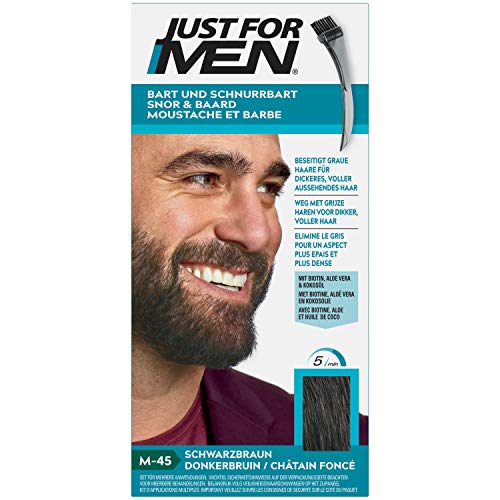 Just For Men - Bigote y barba, color marrón oscuro (2020 Artwork, 28 g)