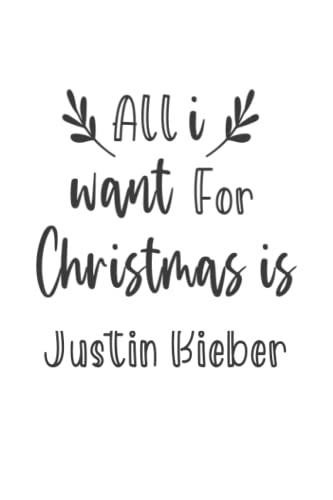 Justin Bieber: All I Want For Christmas Is Justin Bieber Music Manuscript Paper / White Marble Blank Sheet Music / Notebook for Musicians / Staff Paper / Composition Books Gifts