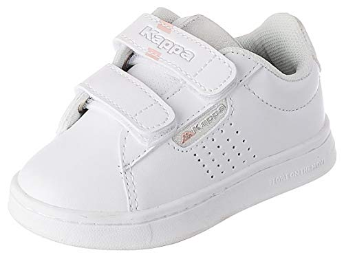 Kappa TCHOURI Velcro INF, Zapatillas Deportivas Unisex niños, Blanco/Gris Plata, 26 EU