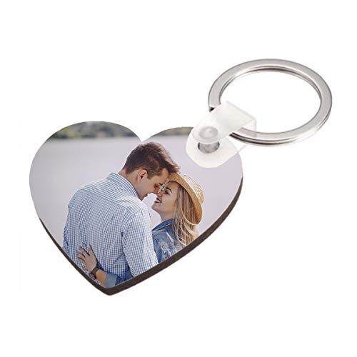 Kembilove Llavero Personalizado con Foto - Llavero con Foto Personalizado en Forma de corazón - Regalo Original para San Valentín, Aniversarios, Cumpleaños, Enamorados