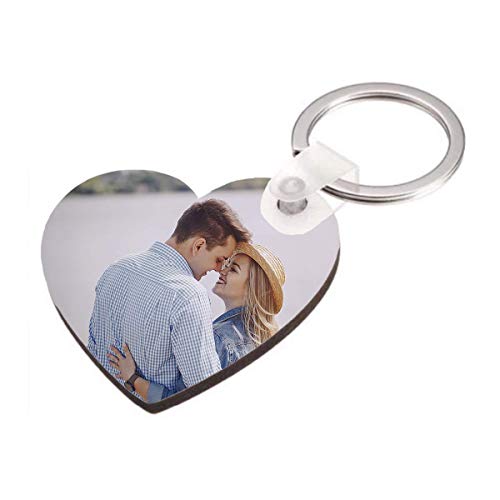 Kembilove Llavero Personalizado con Foto - Llavero con Foto Personalizado en Forma de corazón - Regalo Original para San Valentín, Aniversarios, Cumpleaños, Enamorados