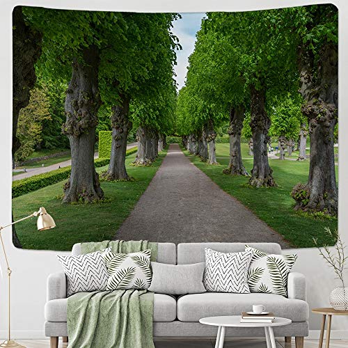 KHKJ Naturaleza Tapiz de Pared Árbol Bosque Cielo Estrellado Alfombra Tapices de Tela de Pared Tienda Hippie Árbol Mandala Tapiz Paisaje A4 150x130cm