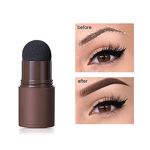 Kit de sellos para cejas, ajustable, impermeable, para cejas, definidor de modelado con plantillas de cejas, herramientas de maquillaje para mujeres (marrón natural)