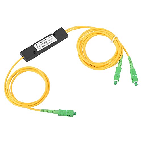 KSTE Coletas de Fibra: Divisor óptico de Fibra 1X2 PLC, Cable Flexible de Modo único SM, Divisor SC UPC PCL, Cable Amarillo